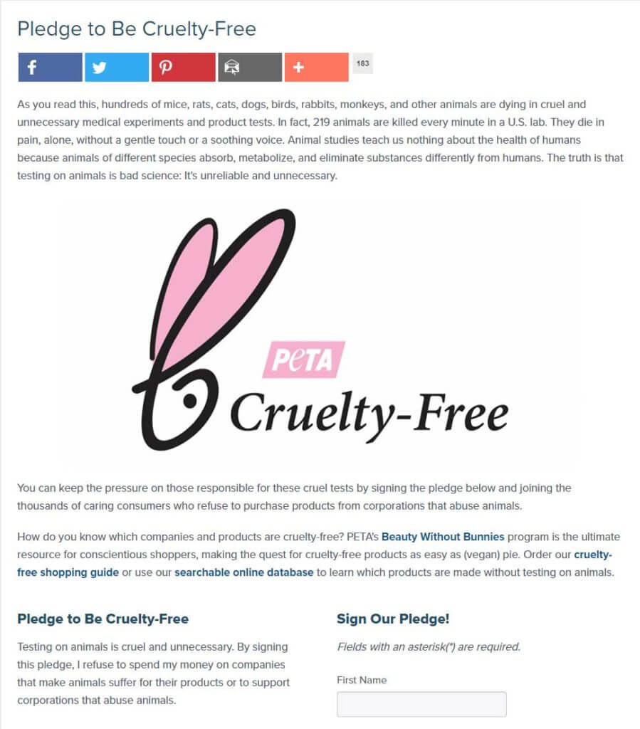 Pledge to Be Cruelty-Free